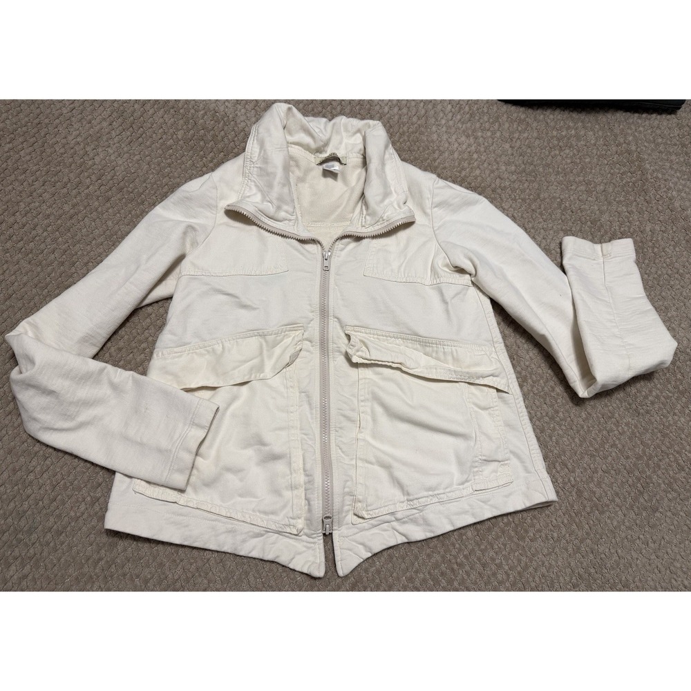 Prairie Underground Jacket Cream Organic Cotton Women's Small Utility Pockets